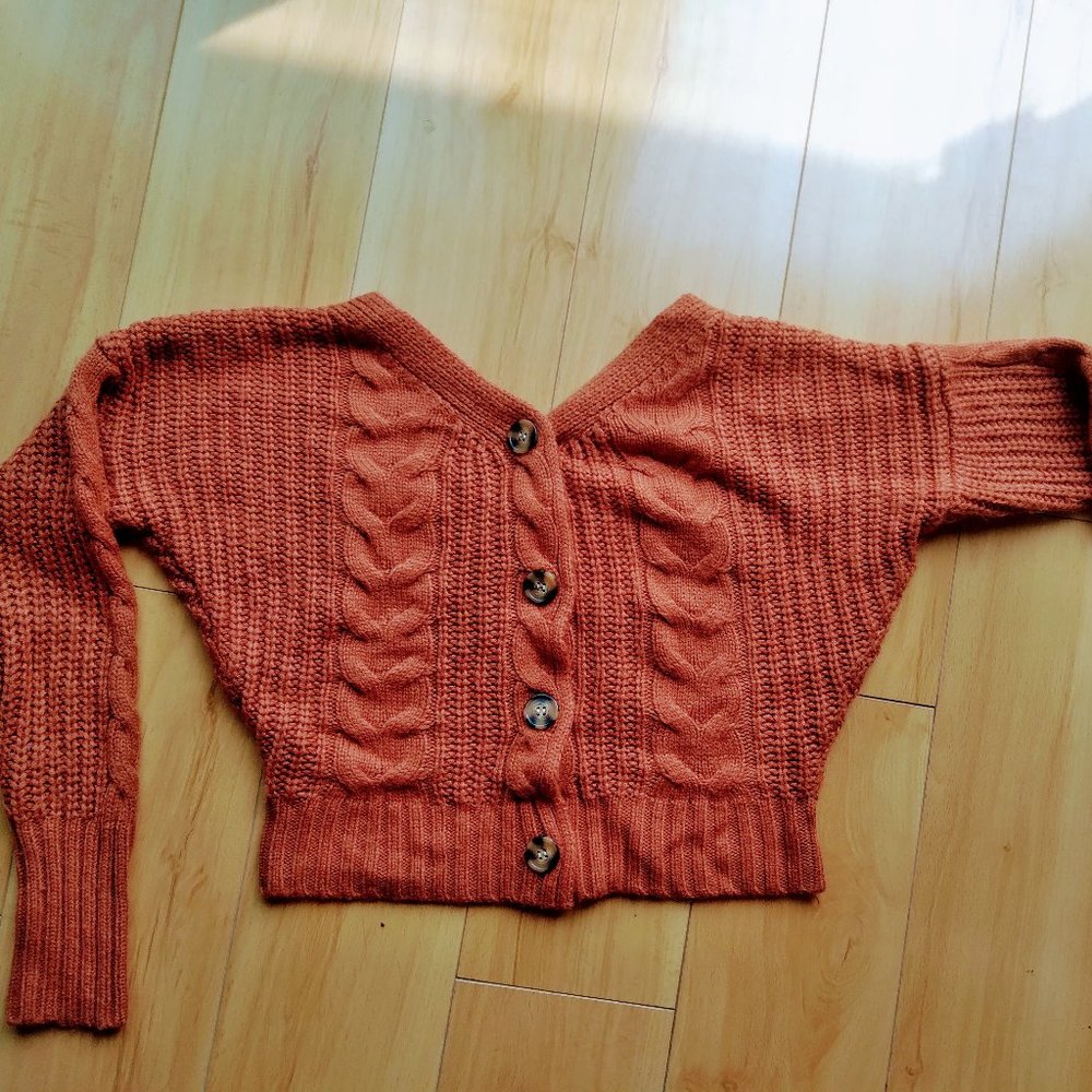 Orange Autumn Cardigan